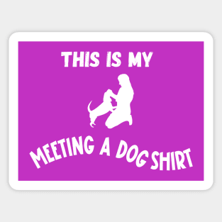 Dog meeting shirt Sticker